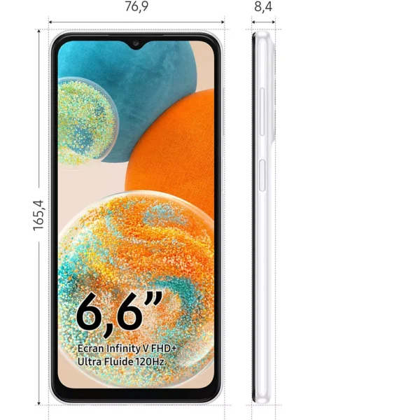 Dimensions et écran du Samsung Galaxy A23 5G