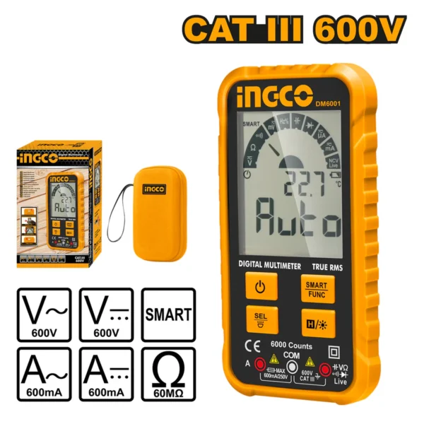 Multimètre numérique DM6001 INGCO – Précis et polyvalent - fingodor.com