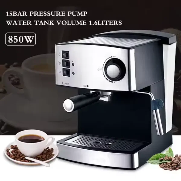 Machine expresso 15 bars avec grande capacité 1.6L - fingodor.com Machine à expresso avec pompe 15 bars et réservoir 1.6L