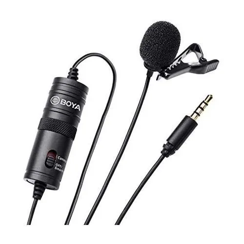 Micro cravate à clip BOYA BY-M1 – Utilisation mobile ou caméra - fingodor.com Micro cravate BOYA à clip simple avec câble TRRS et module intégré.