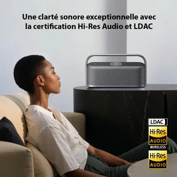Plongez dans un Son Haute Résolution avec LDAC - fingodor.com Enceinte Bluetooth Hi-Res Audio avec certification LDAC pour une restitution sonore haute fidélité.