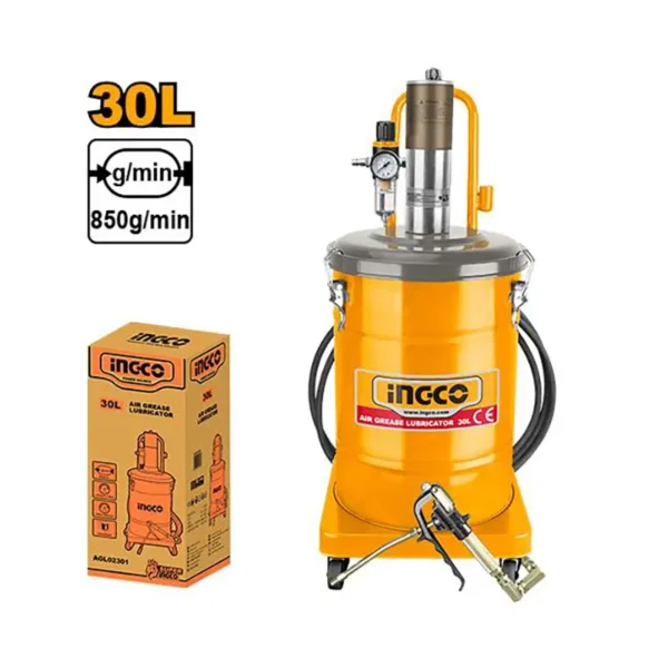 Graisseur à air comprimé INGCO 30L 850g/min - fingodor.com Graisseur pneumatique INGCO 30L avec débit 850g/min