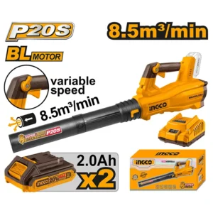 Souffleur sans fil INGCO 20V brushless avec batterie et chargeur