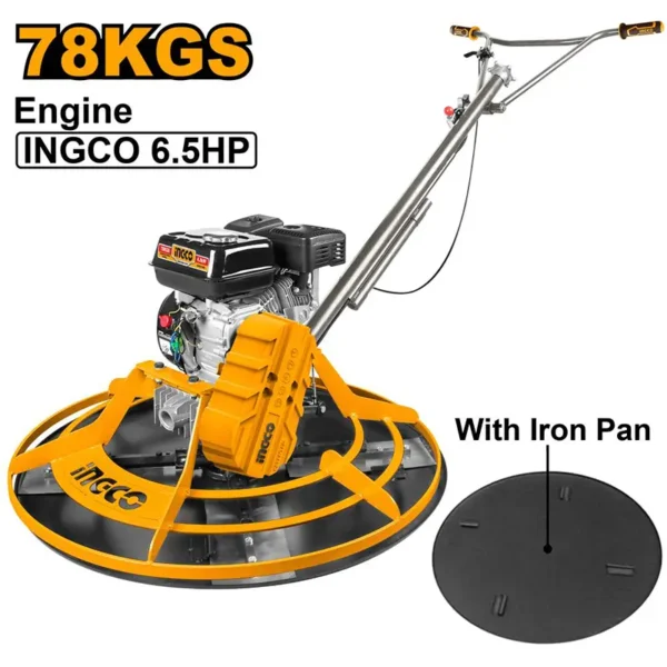Truelle mécanique INGCO 6.5HP – 91 cm - fingodor.com Truelle mécanique INGCO 6.5HP avec poêle en fer