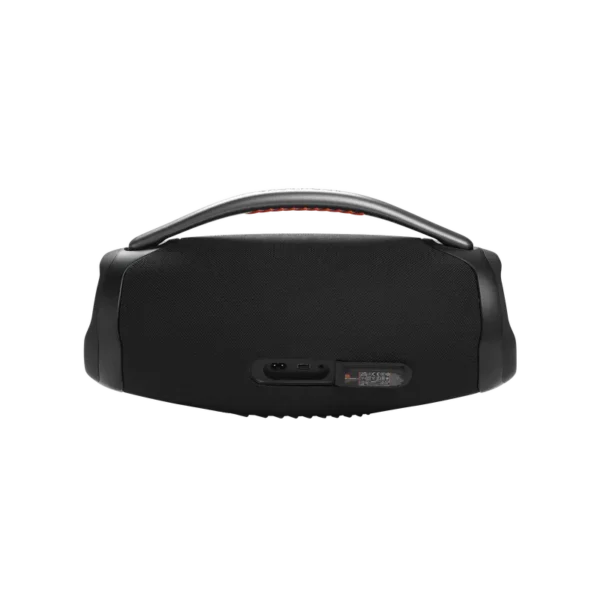 JBL Boombox 3 - Ports de connexion - fingodor.com JBL Boombox 3 - Vue des connectiques arrière