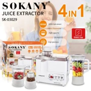 Sokany SK-03029 Extracteur de Jus 4-en-1 | 800W | Haute Capacité – Image 1