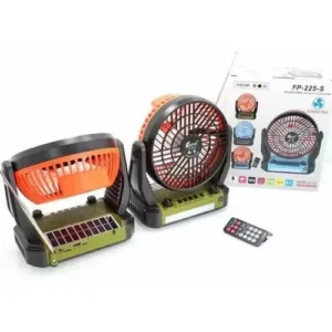 Enceintes Solaires Multifonctionnelles, Ventilateur, éclairage LED, Radio FM, Télécommande Avec Audio Bluetooth – Image 2