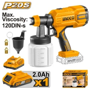 Pistolet à peinture INGCO 20V – Sans fil, 2.0Ah, puissant – Image 1