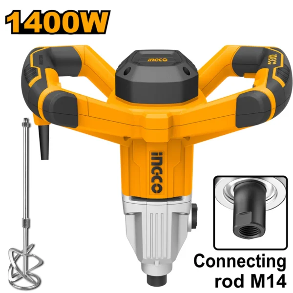 INGCO 1400W – Mélangeur puissant avec tige filetée M14 - fingodor.com
