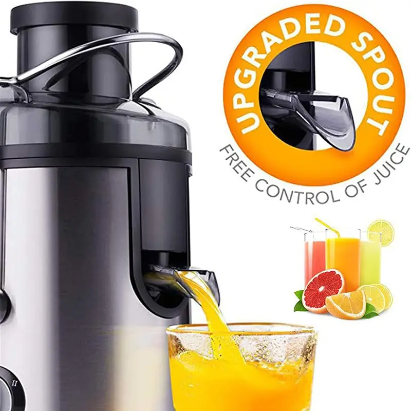 Bec verseur amélioré d’un extracteur de jus en action