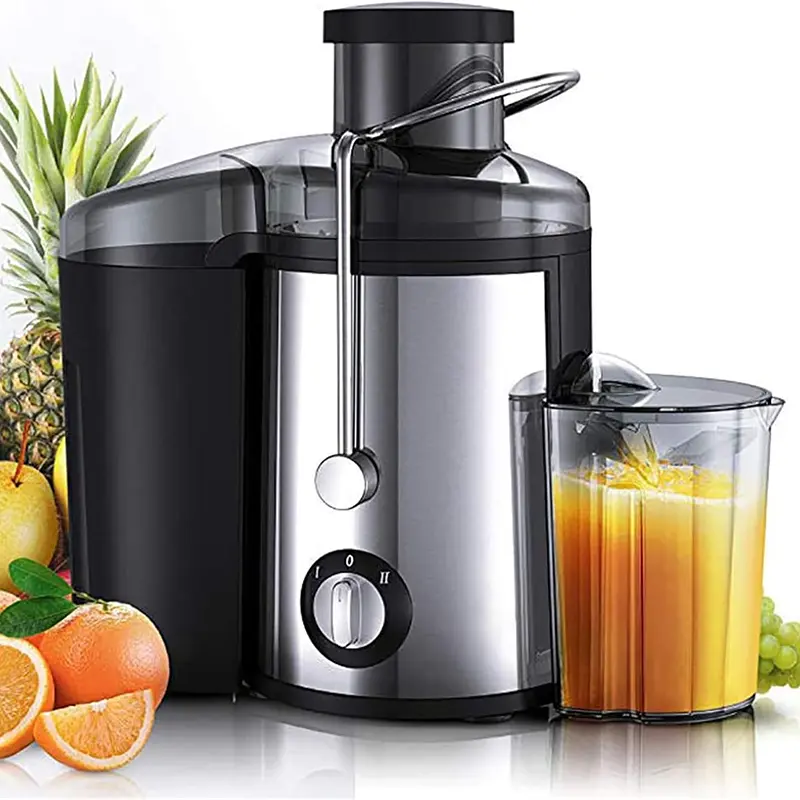 Extracteur de jus en acier inoxydable avec pichet plein de jus