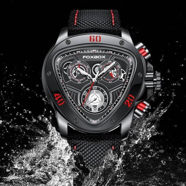 Montre FOXBOX Homme – Chronographe Sport Étanche Noire - fingodor.com