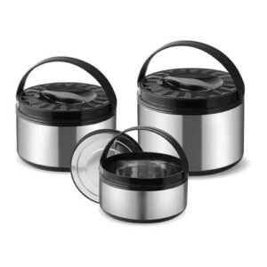 Boîtes Isothermes Inox avec Poignée - Lot de 3 Contenants