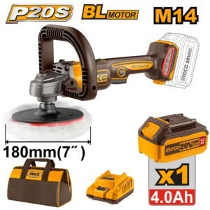 Polisseuse INGCO 20V Brushless – 180mm, avec batterie